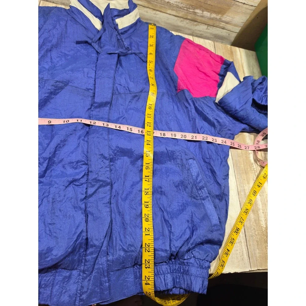 Vintage Laura Katherine Colorblock Tracksuit Blue Pink Windbreaker Set M L